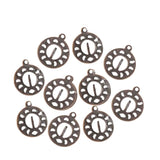 100pcs Pkg. Antique Bronze Plated Filigree Charms Jewelry Making Findings in size about 14x16mm