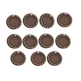 100pcs Pkg. Antique Bronze Plated Filigree Charms Jewelry Making Findings in size about 13mm
