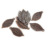 100pcs Pkg. Antique Bronze Plated Filigree Charms Jewelry Making Findings in size about 10x20mm