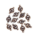 100pcs Pkg. Antique Bronze Plated Filigree Charms Jewelry Making Findings in size about 6x11mm