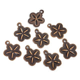 100pcs Pkg. Antique Bronze Plated Filigree Charms Jewelry Making Findings in size about 11x13mm