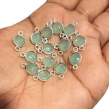 REAL GREEN AVENTURINE JEWELLERY CONNECTOR FINDINGS' 9x16 MM SIZE SOLD BY 5 PIECES PACK