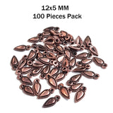 'COPPER COLLECTION' 100 PIECES PACK' 12x5 MM CHARMS
