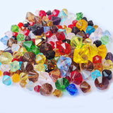 50Grams Pkg. Crystal Mix Shapes and color Bi cone shapes Glass beads for jewelry making Size about 4~8mm