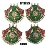 4 Pcs Pack Enamelled Metal Pendants New Trend for Jewellery Making