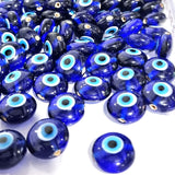 10 PIECES PACK' EVIL EYE BEADS' OVAL SHAPE' 15x9 MM