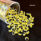 20 PIECES PACK' 8x10 MM EVIL EYE OVAL SHAPED ACRYLIC BEADS' SUPER FINE QUALITY