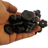 500 Gram Pack Large Black Glass Beads Size approx 14~30mm mixed