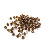 Loreal Charms for Jewelry making adornment Pack of 100/pcs Brown Transparent