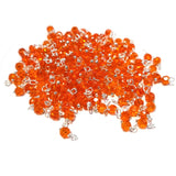 Loreal Charms for Jewelry making adornment Pack of 100/pcs Orange Transparent