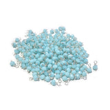 Loreal Charms for Jewelry making adornment Pack of 100/pcs Turquoise Solid Semi Opaque