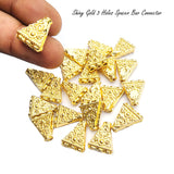 10 PCS PACK, 3 HOLE SPACER BAR, SHINY GOLD PLATED, IN SIZE ABOUT 15 MM, BEST FOR MULTI ROW JEWELRY MAKING