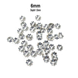 200 Pcs Pkg. LIGHT WEIGHT BEAD CAPS FOR JEWELRY MAKING IN SIZE ABOUT 6mm Silver Color