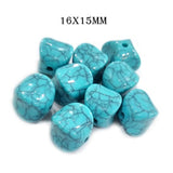 25 Pcs Pkg. Best Seller Turquoise color replica Acrylic beads for jewelry making in size about 10x15mm