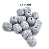 25 Pcs Pkg. Best Seller Turquoise color replica Acrylic beads for jewelry making in size about 13x14mm