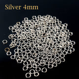 2000 Pcs, 4mm small size Silver plated, Open Jump Ring Sold Per Pack
