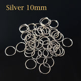 10mm, Open Jump Ring Silver Plated Sold Per Pack of 500 Pcs.