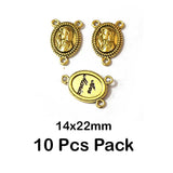 10 Pcs Pack, 14x22mm Oxidized Jewelry making charms