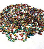 Crystal finish Rhinestones Mix Color Round Shape 4mm Size 1440 Pieces Pack