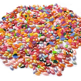 Pearlized finish Rhinestones Mix Color Assorted Shape 4x6mm Size 1440 Pieces Pack