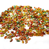 Crystal Glitter finish Rhinestones Mix Color Boat Shape 5x3mm Size 1440 Pieces Pack