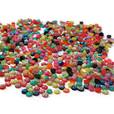 Opaque on Glitter finish Rhinestones Mix Color Round Shape 4mm Size 1440 Pieces Pack