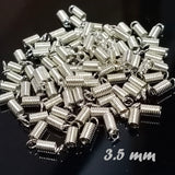 50 Pieces Pack Spring wire coil crimp beads, fit for 1-1.5 mm cords