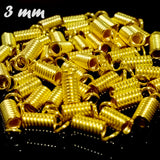 50 Pieces Pack Spring wire coil crimp beads, fit for 3 mm cords