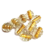 10/Pcs Pkg. Vintage, old rare Beads in Size About 19x20MM Gold Color