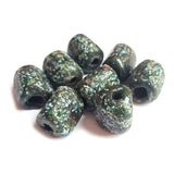 10/Pcs Pkg. Vintage, old rare Beads in Size About 22X26 Black Color