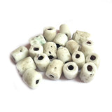 10/Pcs Pkg. Vintage, old rare Beads in Size About 11X13MM White Color