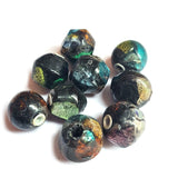 10/Pcs Pkg. Vintage, old rare Beads in Size About 22X23 Black Color