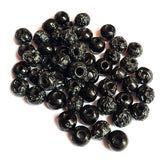 10/Pcs Pkg. Vintage, old rare Beads in Size About 12MM Black Color