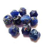10/Pcs Pkg. Vintage, old rare Beads in Size About 18X20MM Blue Color
