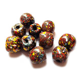10/Pcs Pkg. Vintage, old rare Beads in Size About 20X18MM Black Color