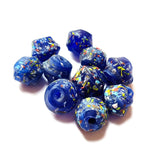 10/Pcs Pkg. Vintage, old rare Beads in Size About 19X20MM Blue Color