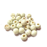 10/Pcs Pkg. Vintage, old rare Beads in Size About 12MM White Color