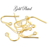 100Pcs/Lot 20x17mm Gold Plated, Earring Wires Earrings Hooks for DIY Jewelry Making Findings Accessories