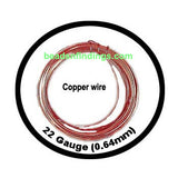Sold Per Coil, Approx 80 to 100 Grams Wire in a Coil, Wire thickness may slightly differ due to mechanical handwork  
Copper Plated on Brass Wire 22 gauge (0.64mm)