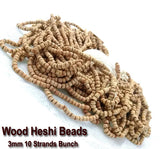 Heshi Seed Beads 3mm Size, Sold Per Bunch of 10 Strands Native name is Nareli
