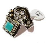 Fashion High Quality gemstone inlay ring Party wear