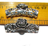 German Silver, Metal Antiqued Pipe Beads, Sold by 2 pcs pack.