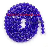 500 Pcs Beads Navy Blue Crystal 4mm Crystal bi-cone faceted glass beads,