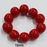 10 Pcs Pack Size about 16mm,Round, Resin Beads, Red Color,