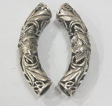 Tibetan Metal Arch Pipe and Pipe beads, make beautiful jewellery Sold By 2 Pcs Pack, Sise: 46x8mm