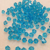 500 Beads loose turquoise blue Bi-Cone Crystal 4mm Crystal bicone faceted glass beads