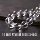 1 LINE/STRING PACK' 10 MM ROUND 16' SMOOTH CRYSRAL GLASS BEADS