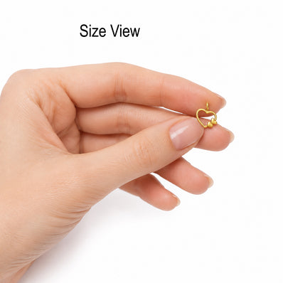 20pcs Gold Open Heart Charms with Double Hearts, Hollow Heart Pendant Charms, Love Heart Metal Charms for Bracelet Necklace Earrings DIY Jewelry Making Findings
