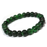 Green on black Mosaic, handmade glass beads bracelets