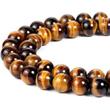 10 MM, TIGER EYE ' SEMI PRECIOUS BEADS JEWELRY MAKING, NATURAL AND AUTHENTIC GEMSTONE BEADS' 36-37 BEADS